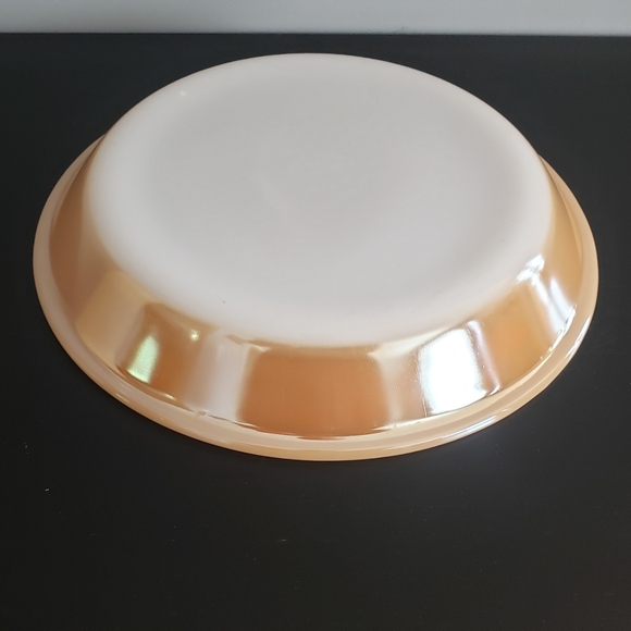 Vintage Fire King Peach Lustre 9" Milk Glass Pie Plate - Picture 6 of 16